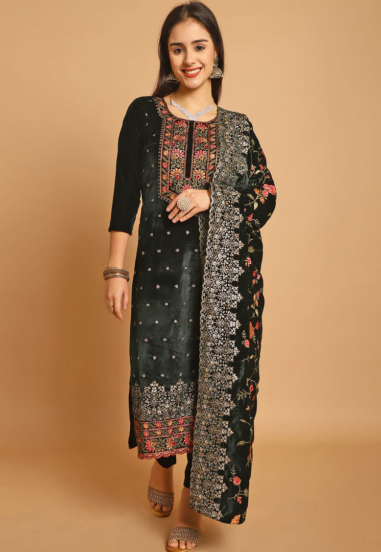 Green Velvet Pant Style Suit