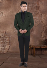 Load image into Gallery viewer, Green Viscose Blazer With Pant
