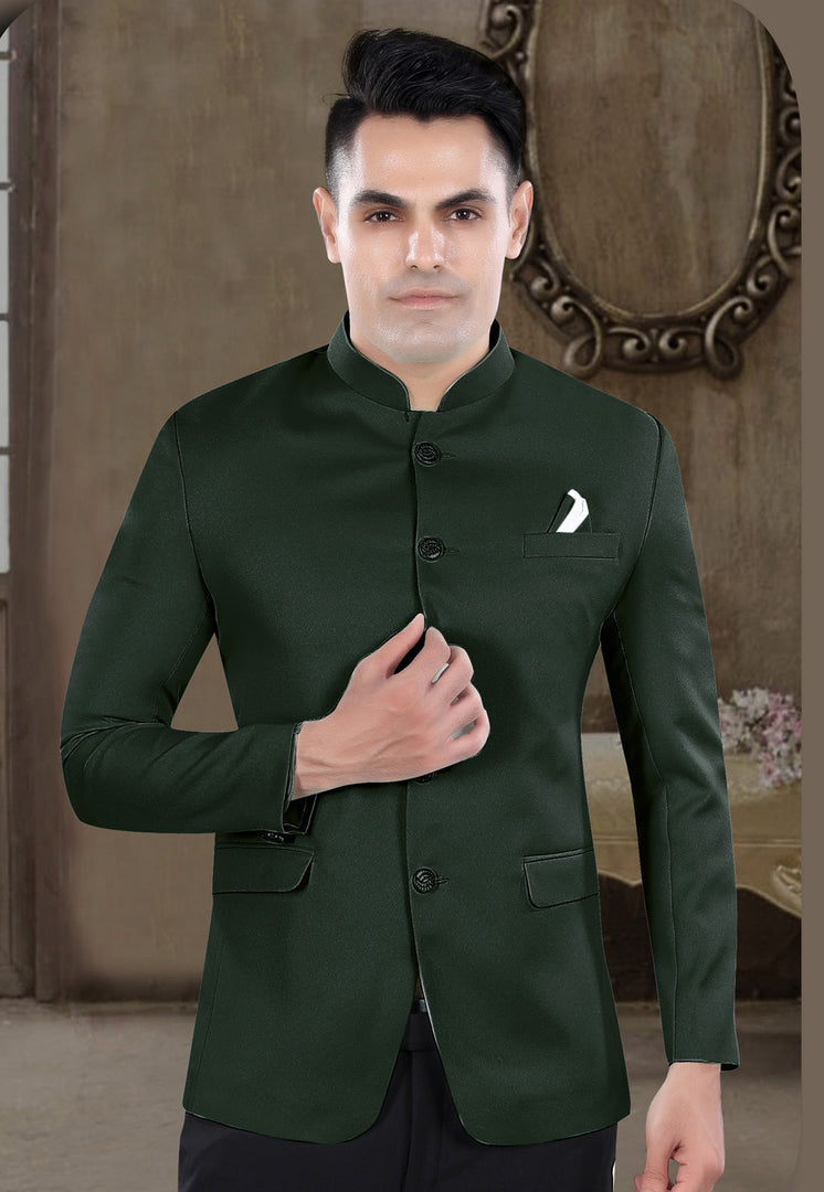 Green Viscose Jodhpuri Suit