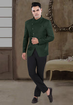 Load image into Gallery viewer, Green Viscose Jodhpuri Suit

