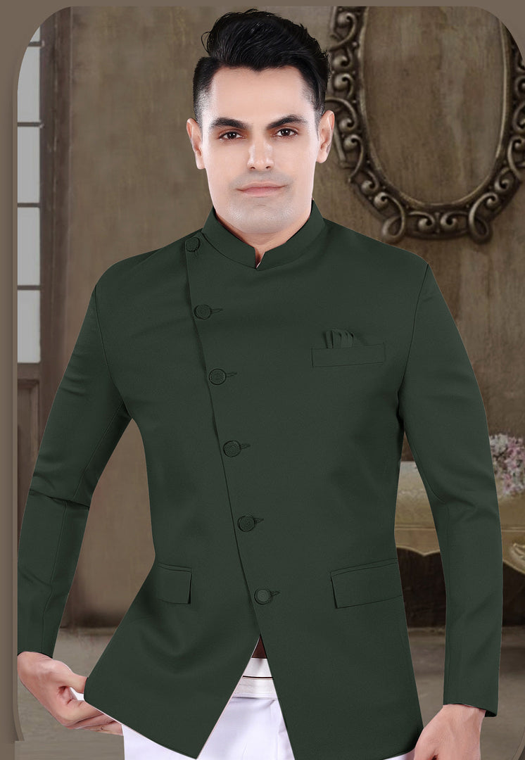 Green Viscose Jodhpuri Suit