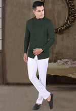 Load image into Gallery viewer, Green Viscose Jodhpuri Suit
