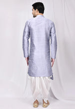 Load image into Gallery viewer, Grey Art Silk Dhoti Kurta
