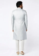 Load image into Gallery viewer, Grey Art Silk Indo Western Sherwani
