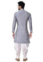 Load image into Gallery viewer, Grey Art Silk Indo Western Suit
