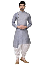 Load image into Gallery viewer, Grey Art Silk Indo Western Suit
