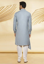 Load image into Gallery viewer, Grey Cotton Indo Western Suit
