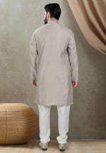 Load image into Gallery viewer, Grey Cotton Kurta Pajama
