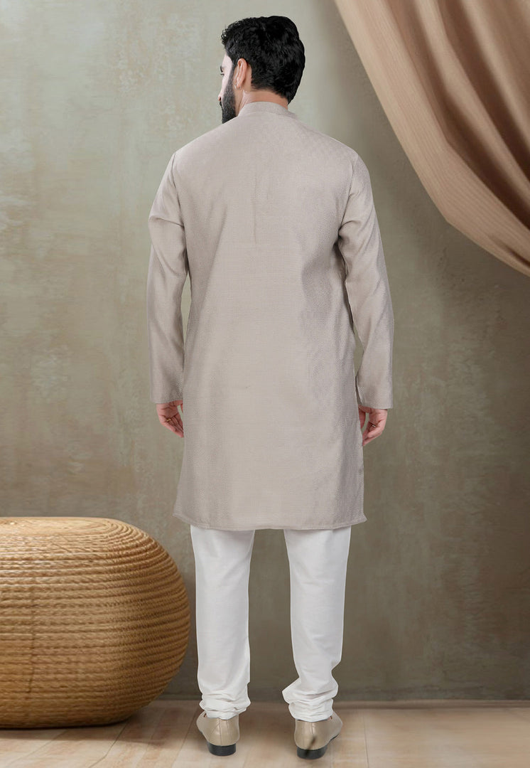 Grey Cotton Kurta Pajama
