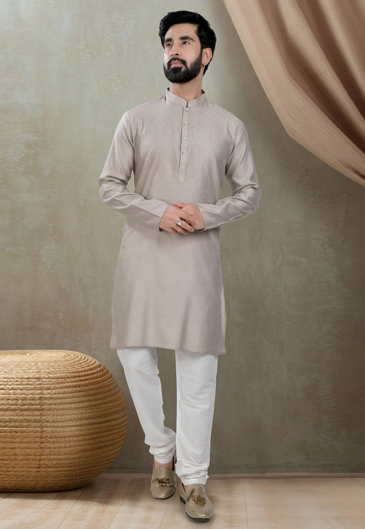 Grey Cotton Kurta Pajama
