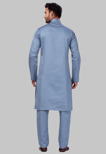 Load image into Gallery viewer, Grey Cotton Pathani Suit
