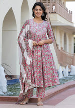 Load image into Gallery viewer, Grey Cotton Readymade Pant Style Suit
