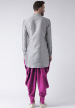 Load image into Gallery viewer, Grey Dupion Silk Dhoti Kurta
