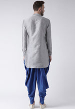 Load image into Gallery viewer, Grey Dupion Silk Dhoti Kurta
