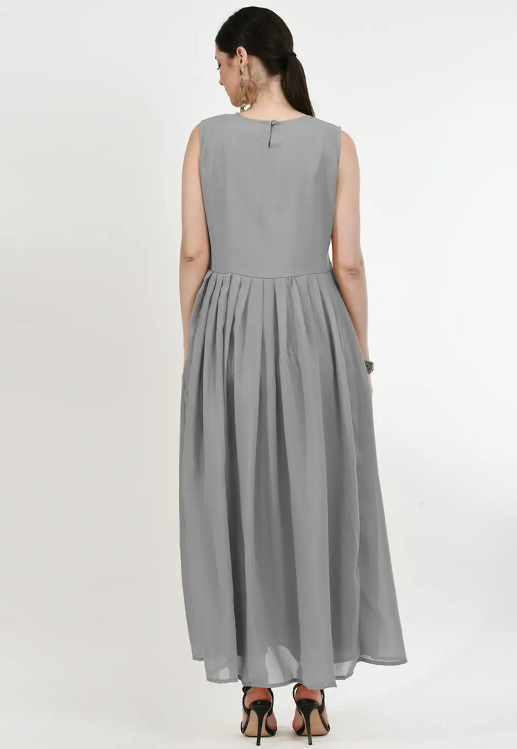 Grey Georgette Gown