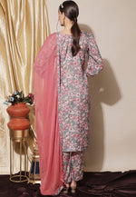 Load image into Gallery viewer, Grey Muslin Pakistani Suit
