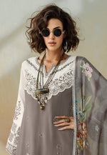 Load image into Gallery viewer, Grey Muslin Pant Style Suit
