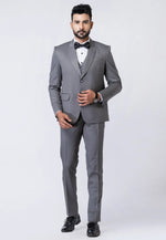 Load image into Gallery viewer, Grey Polyester Tuxedos Suit
