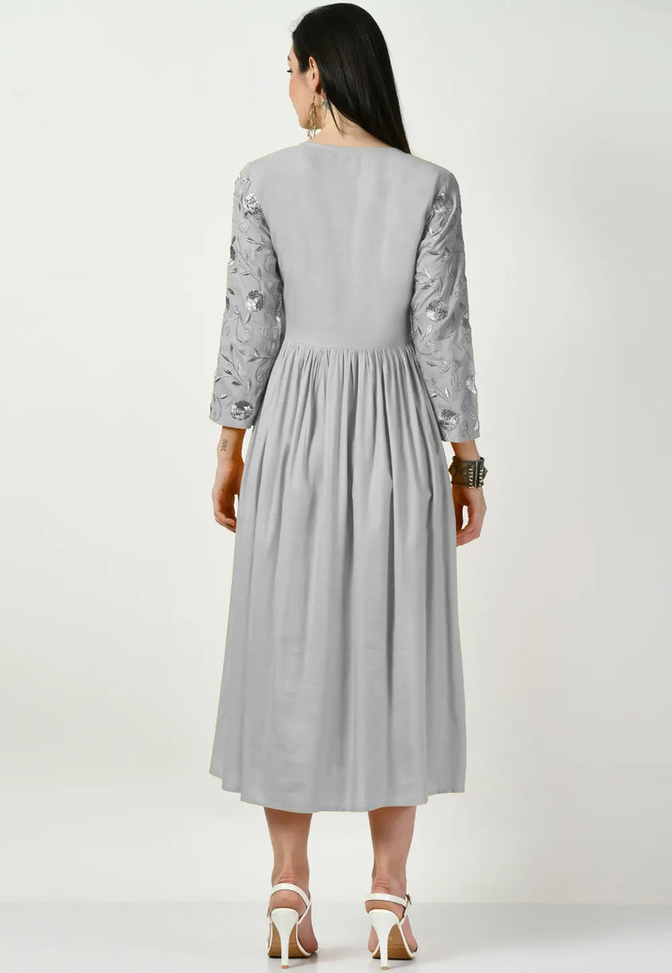 Grey Rayon Gown