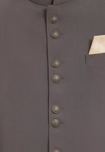 Load image into Gallery viewer, Grey Rayon Indo Western Sherwani

