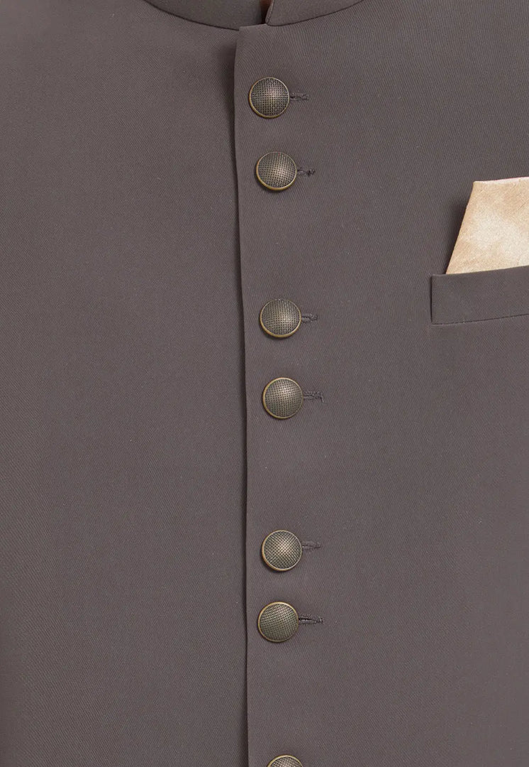 Grey Rayon Indo Western Sherwani