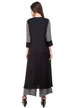 Load image into Gallery viewer, Grey Rayon Kurta Set With Palazzo
