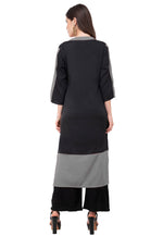 Load image into Gallery viewer, Grey Rayon Kurta Set With Palazzo
