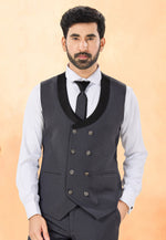 Load image into Gallery viewer, Grey Rayon Tuxedos Suit
