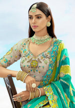 Load image into Gallery viewer, Grey Silk Lehenga Choli For Wedding

