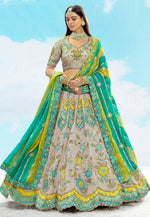 Load image into Gallery viewer, Grey Silk Lehenga Choli For Wedding
