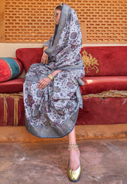 Grey Silk Saree With Blouse