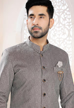 Load image into Gallery viewer, Grey Velvet Indo Western Suit
