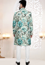 Load image into Gallery viewer, Grey Velvet Indo Western Suit
