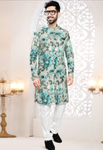 Load image into Gallery viewer, Grey Velvet Indo Western Suit
