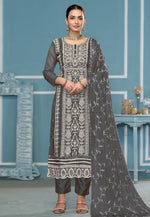 Load image into Gallery viewer, Grey Viscose Pakistani Suit
