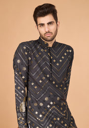 Grey Viscose Rayon Kurta Pajama