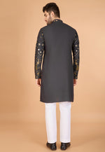 Load image into Gallery viewer, Grey Viscose Rayon Kurta Pajama
