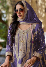 Load image into Gallery viewer, Lavender Chinon Palazzo Suit
