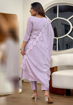 Load image into Gallery viewer, Lavender Chinon Readymade Pant Style Suit

