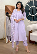 Load image into Gallery viewer, Lavender Chinon Readymade Pant Style Suit
