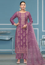 Load image into Gallery viewer, Lavender Cotton Pakistani Suit
