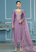 Load image into Gallery viewer, Lavender Cotton Pant Style Suit
