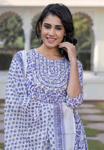 Load image into Gallery viewer, Lavender Cotton Readymade Pant Style Suit
