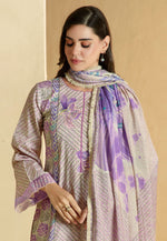 Load image into Gallery viewer, Lavender Cotton Straight Suit
