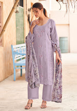 Load image into Gallery viewer, Lavender Cotton Straight Suit
