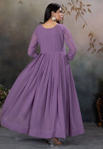 Load image into Gallery viewer, Lavender Faux Georgette Gown
