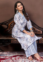 Load image into Gallery viewer, Lavender Muslin Kurta Set With Palazzo
