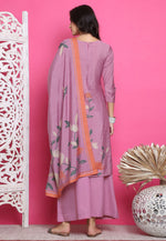 Load image into Gallery viewer, Lavender Muslin Pakistani Suit
