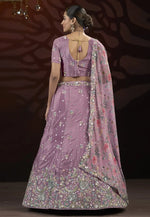 Load image into Gallery viewer, Lavender Net A Line Lehenga Choli
