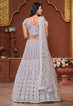 Load image into Gallery viewer, Lavender Net A Line Lehenga Choli
